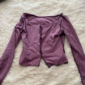 purple crop top size medium